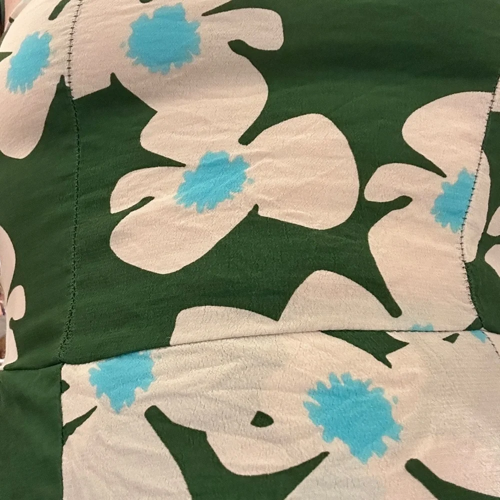 Ava Sky Gorgeous Green Floral Maxi Dress Hawaii 808 Aloha Fighting Eel - Picture 4 of 7